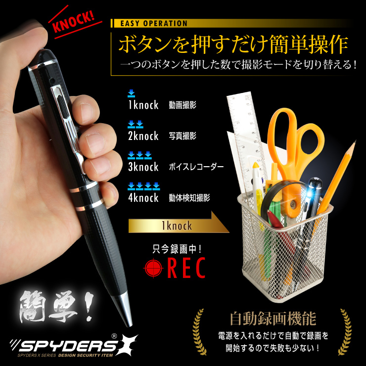 ボタンを押すだけの簡単操作。押した数で撮影モードの切り替え。